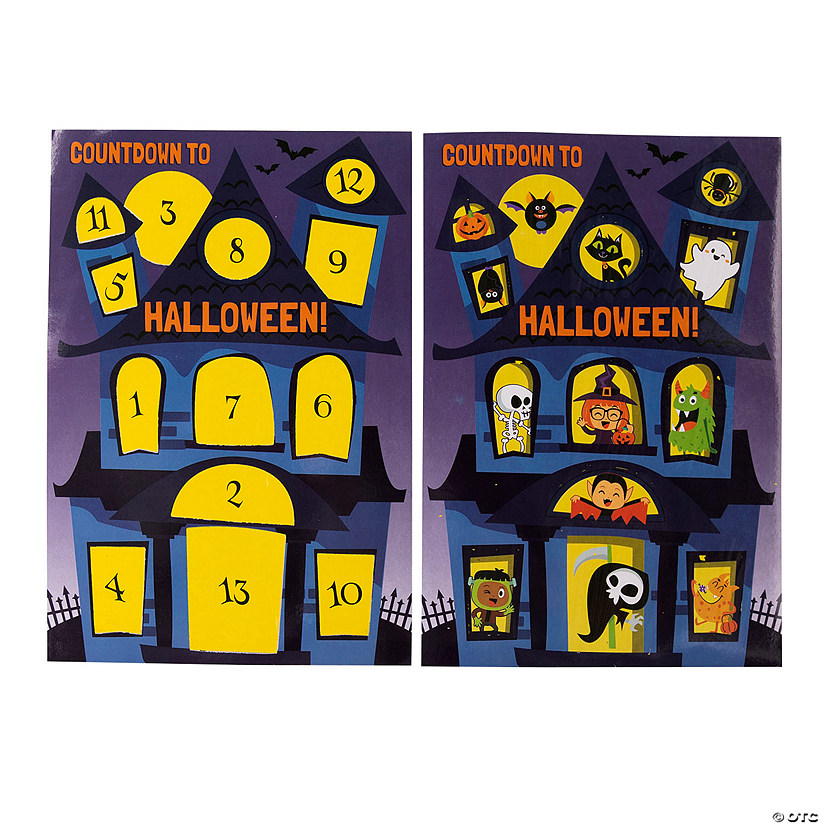 Magic Color Scratch 13 Days to Halloween Countdown Calendars - 12 Pc. Image