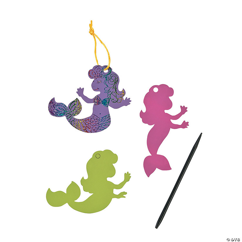 Magic Color Scratch Pastel Mermaids - 24 Pc. Image