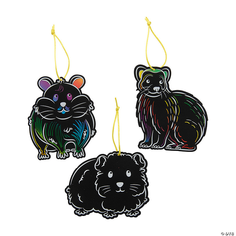 Magic Color Scratch Pet Ornaments &#8211; 24 Pc. Image