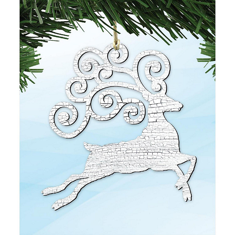 Magical Reindeer Wooden Ornament Image