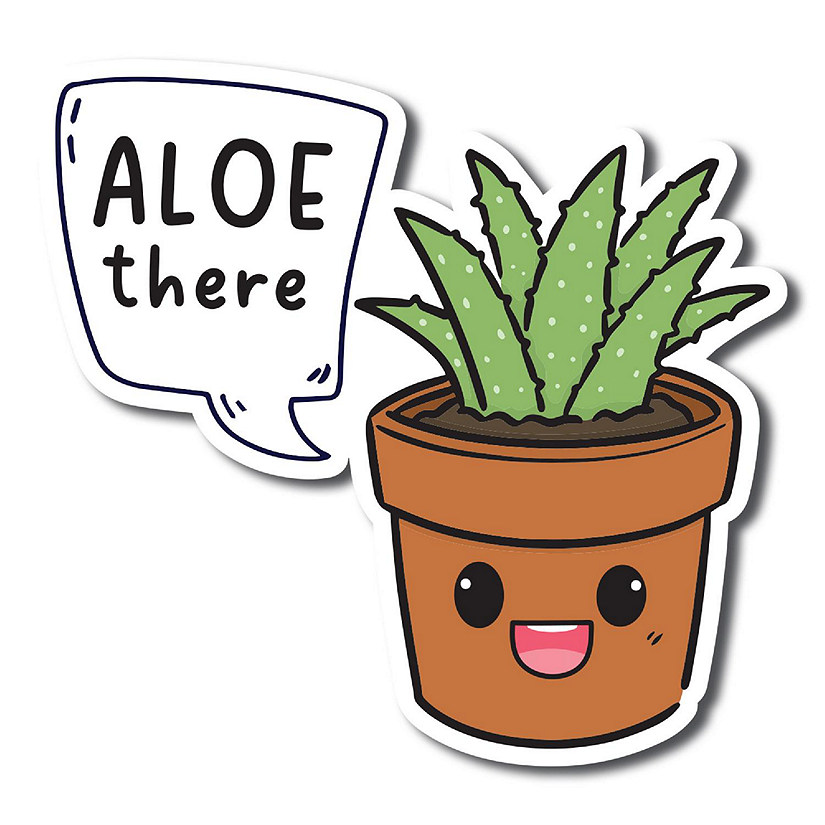 Magnet Me Up Aloe There Cute Funny Plant Succulent Magnet Decal, 5 inches, Heavy Duty Automotive Magnet For Car Truck SUV Or Any Other Magnetic Surface Image