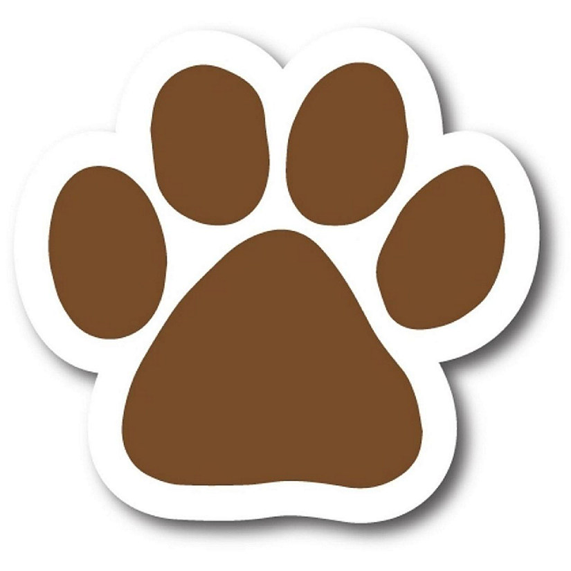Magnet Me Up Blank Brown Pawprint Magnet Decal, 5 Inch, Heavy Duty Automotive Magnet for Car Truck SUV Image