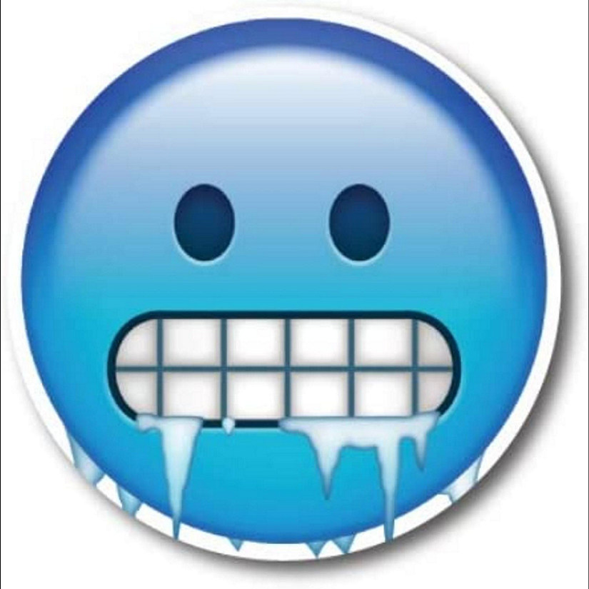Magnet Me Up Cold Emoticon Magnet Decal, 5 Inch Round, Cute Self-Expression Decorative Magnet For Car, Truck, SUV, Or Any Other Magnetic Surface Image