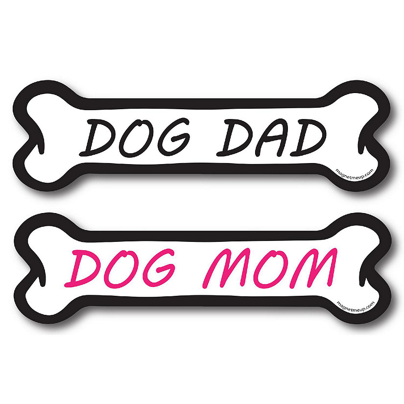 Magnet Me Up Dog Uncle and Dog Aunt Dog Bone Magnet Decal, 2x7 Inches, 2 Pack, Heavy Duty Automotive Magnet for Car Truck SUV Image