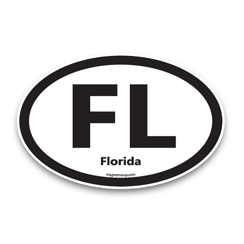 Magnet Me Up FL Florida US State Oval Magnet Decal, 4x6 Inches, Heavy Duty Automotive Magnet for Car Truck SUV Image