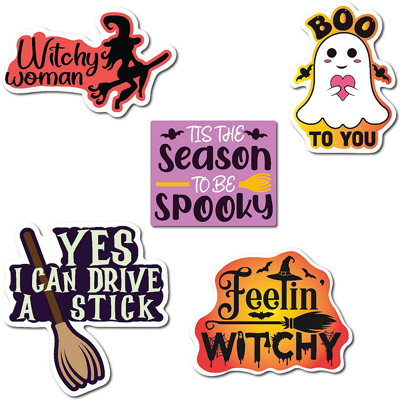 Magnet Me Up Halloween Funny Assorted Magnet Decals, 6 Pack, 5 inch, Heavy Duty Automotive Magnet Image