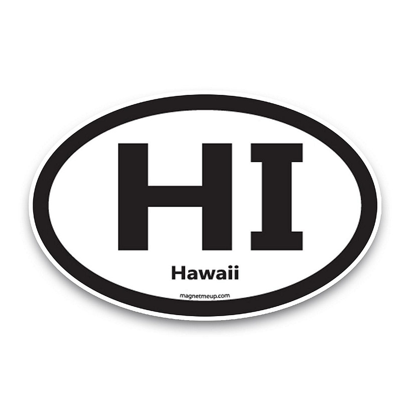 Magnet Me Up HI Hawaii US State Oval Magnet Decal, 4x6 Inches, Heavy Duty Automotive Magnet for Car Truck SUV Image
