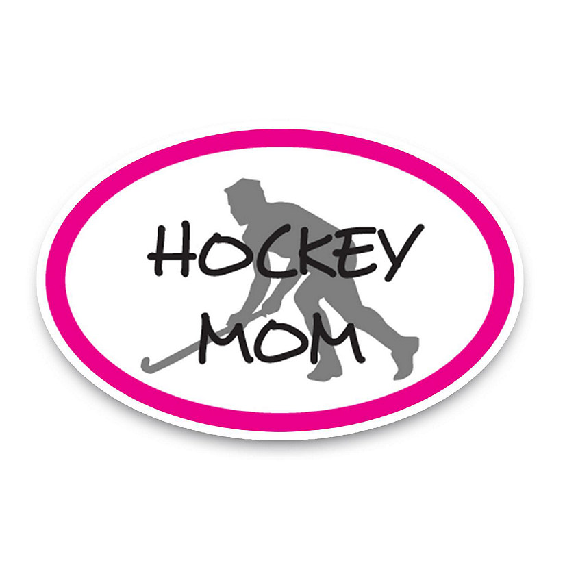 Magnet Me Up Hockey Mom Sports Oval Magnet Decal, 4x6 Inches, Heavy Duty Automotive Magnet for car Truck SUV Image