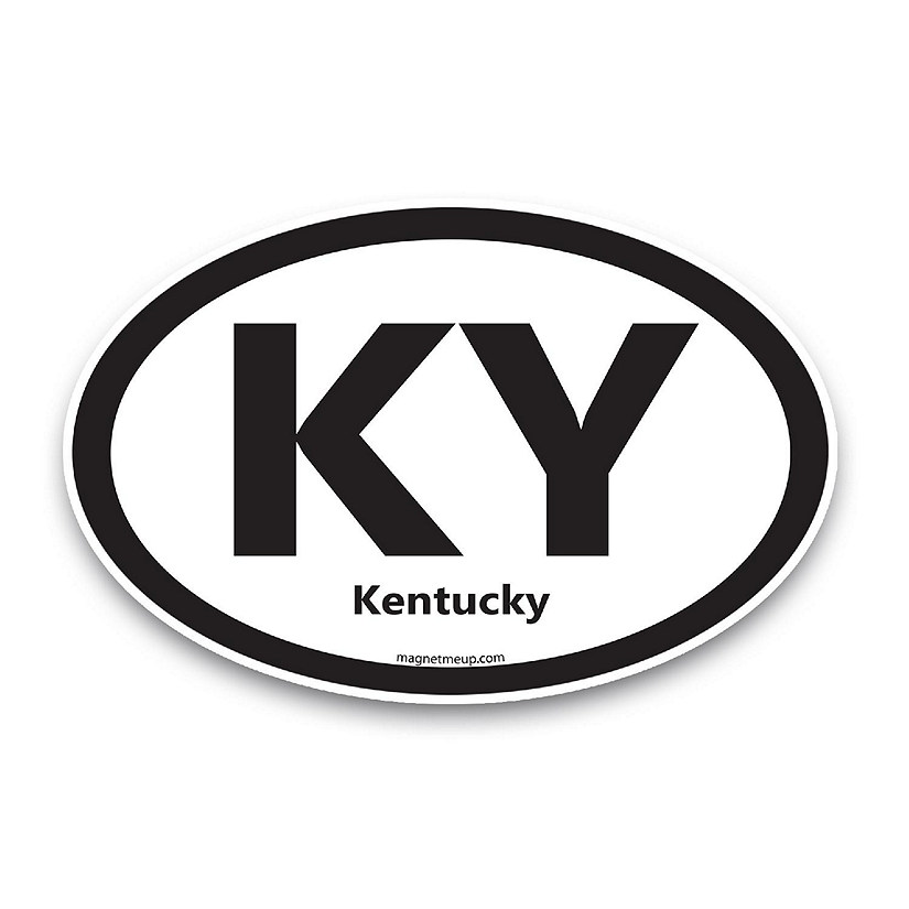Magnet Me Up KY Kentucky US State Oval Magnet Decal, 4x6 Inches, Heavy Duty Automotive Magnet for Car Truck SUV Image
