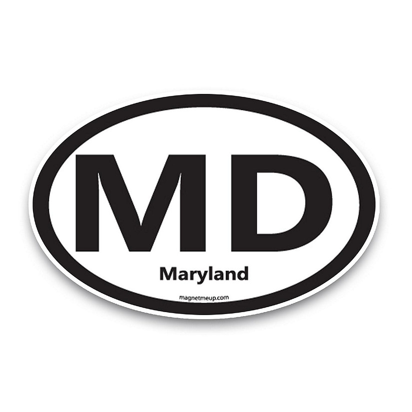 Magnet Me Up MD Maryland US State Oval Magnet Decal, 4x6 Inches, Heavy Duty Automotive Magnet for Car Truck SUV Image