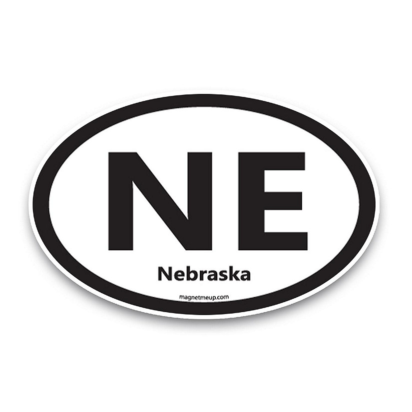 Magnet Me Up NE Nebraska US State Oval Magnet Decal, 4x6 Inches, Heavy Duty Automotive Magnet for Car Truck SUV Image