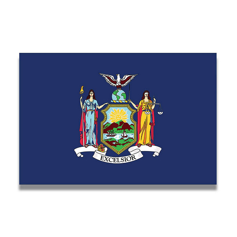 Magnet Me Up New York US State Flag Magnet Decal, 4x6 Inches, Heavy Duty Automotive Magnet for Car, Truck SUV Image