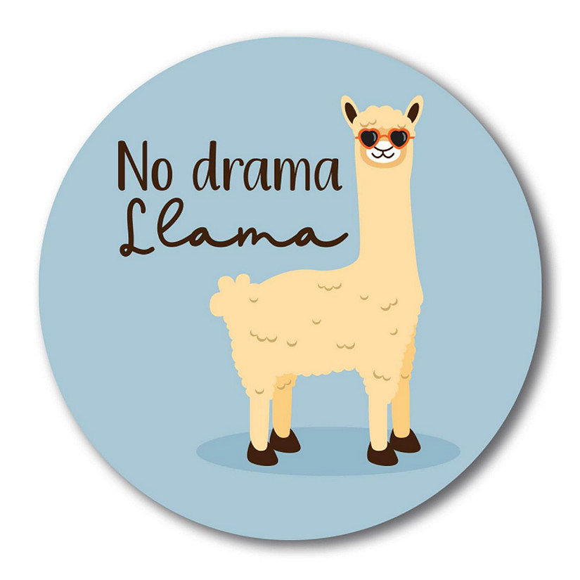 Magnet Me Up No Drama Llama Drama Free Zone Funny Cute Magnet Decal, 5 Inch, Heavy Duty Automotive Magnet For Car Truck SUV Or Any Other Magnetic Surface Image