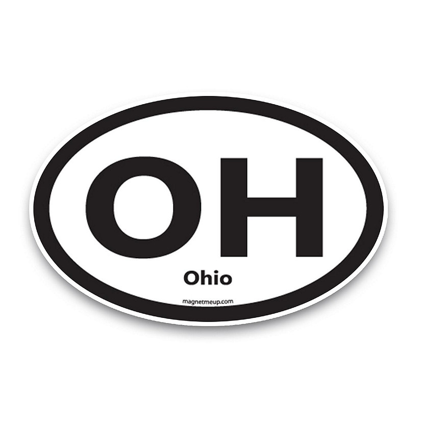 Magnet Me Up OH Ohio US State Oval Magnet Decal, 4x6 Inches, Heavy Duty Automotive Magnet for Car Truck SUV Image