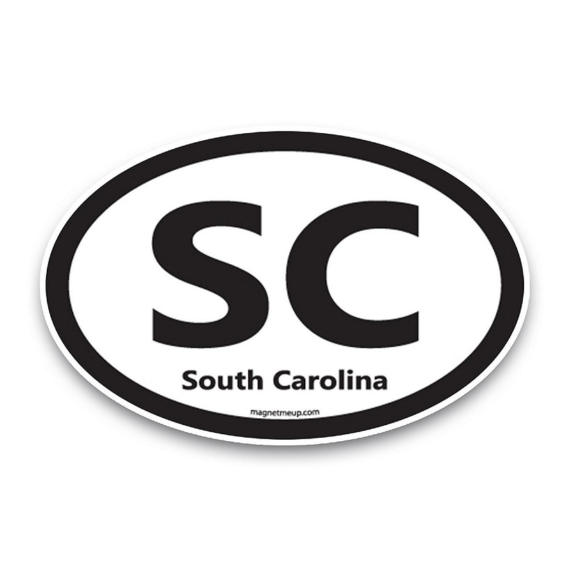 Magnet Me Up SC South Carolina US State Oval Magnet Decal, 4x6 Inches, Heavy Duty Automotive Magnet for Car Truck SUV Image