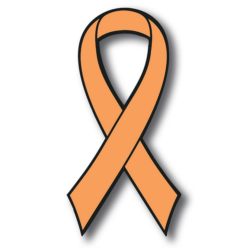 Magnet Me Up Support Leukemia and Kidney Cancer Awareness Orange Ribbon Magnet Decal, 3.5x7 Inches, Heavy Duty Automotive Magnet for Car Truck SUV Image