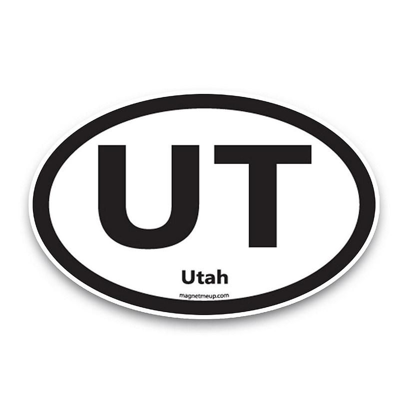 Magnet Me Up UT Utah US State Oval Magnet Decal, 4x6 Inches, Heavy Duty Automotive Magnet for Car Truck SUV Image