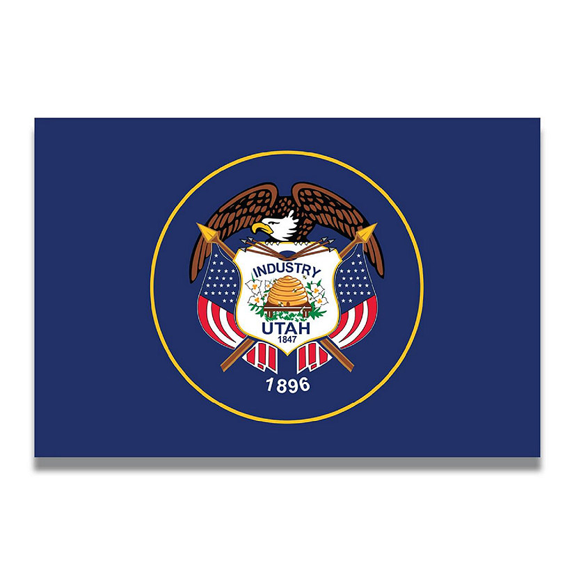 Magnet Me Up Utah US State Flag Magnet Decal, 4x6 Inches, Heavy Duty Automotive Magnet for Car, Truck SUV Image