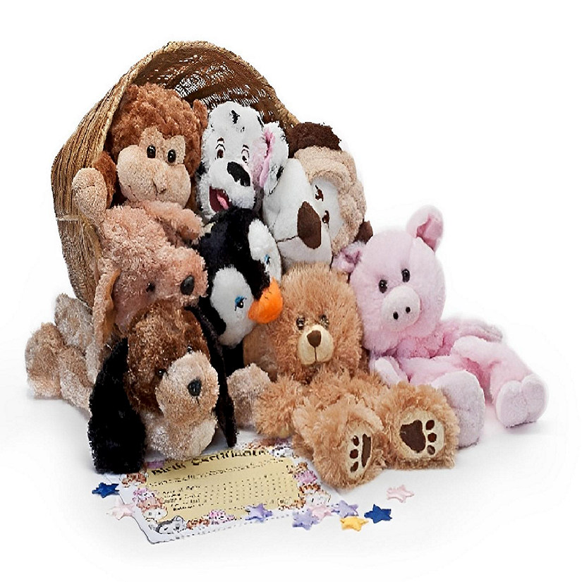 Make Your Own 8" Stuffed Animal Kits, No Sewing Required, Unstuffed Teddy Bear/Animal Kits [Pack of 10 kits]. Stuffing included. Image