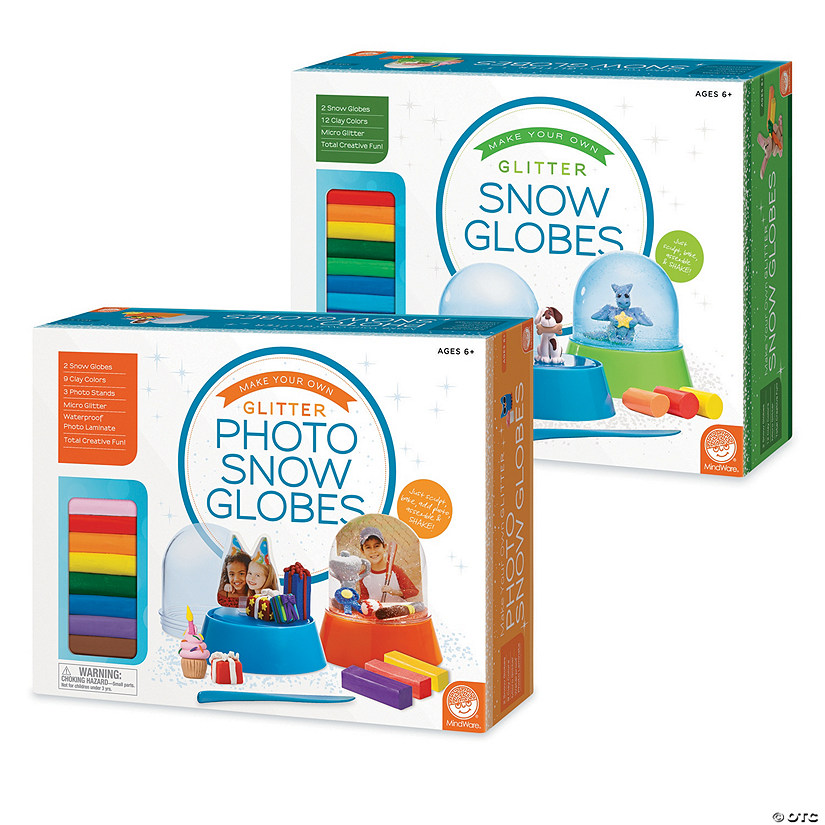 Make Your Own Glitter Snow Globes and Photo Snow Globes: Set of 2 Image