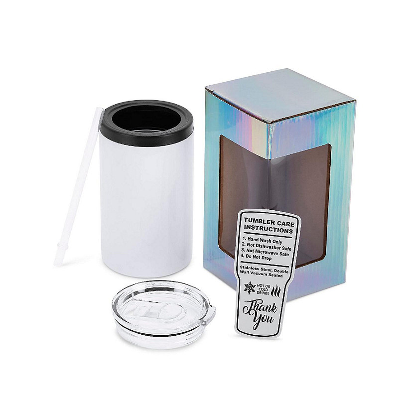 makerflo 12Oz Thick Duozie Sublimation Blank Tumbler with Splash Proof Lid & Straw, DIY Gifts, 1 pc Image