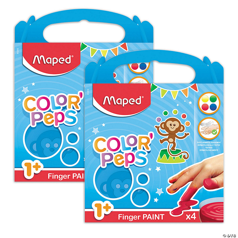 Maped Color'Peps My First Premium Finger Paint, 4 Per Pack, 2 Packs Image