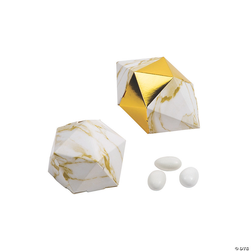 Marble Geometric Favor Boxes - 24 Pc. Image