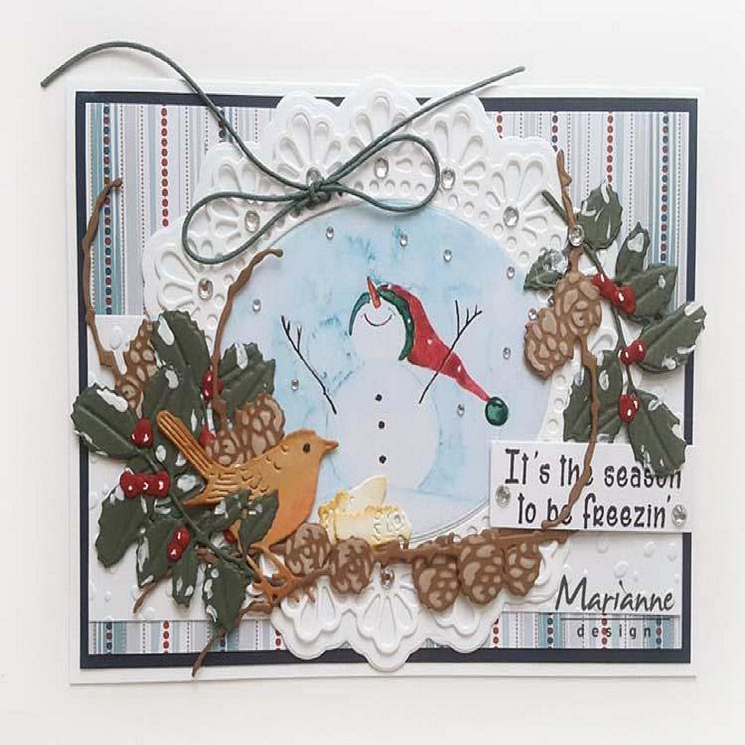 Marianne Design Cutting Sheet Snowmen Ovals Image