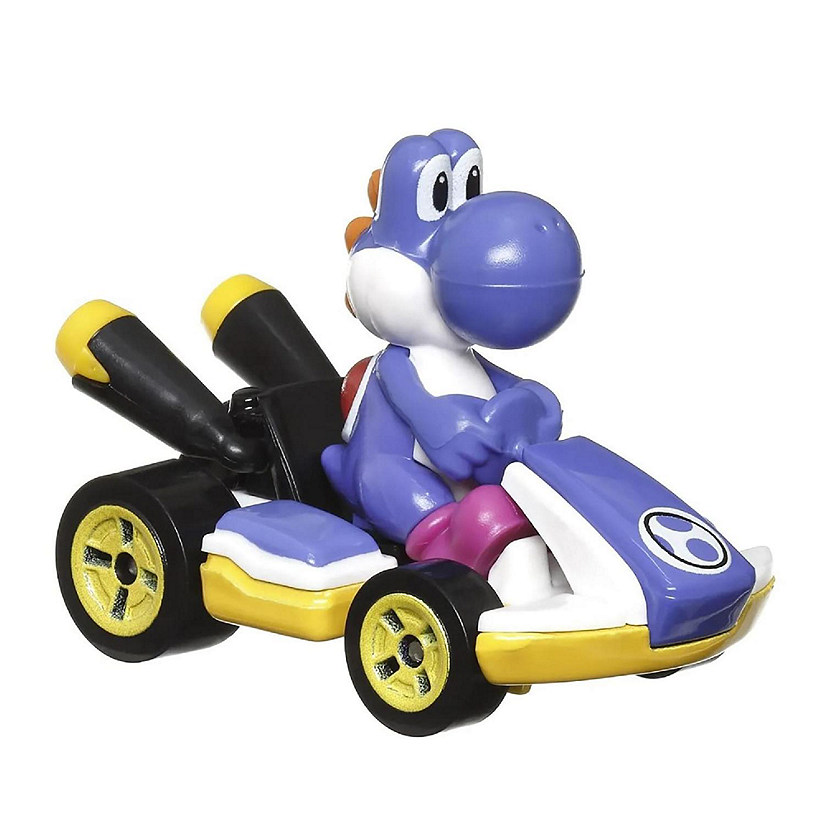 Mario Kart Hot Wheels 1:64 Diecast Car  Blue Yoshi Image