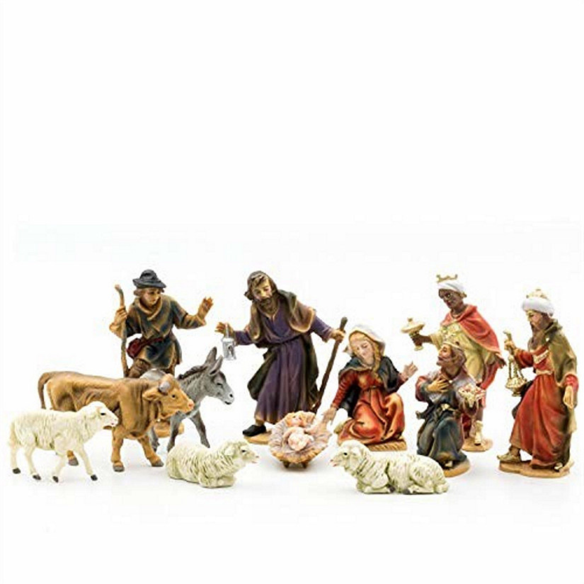 MAROLIN Nativity Figure Set- 12 pcs Plastic Material- 475 inch Figure Size Image