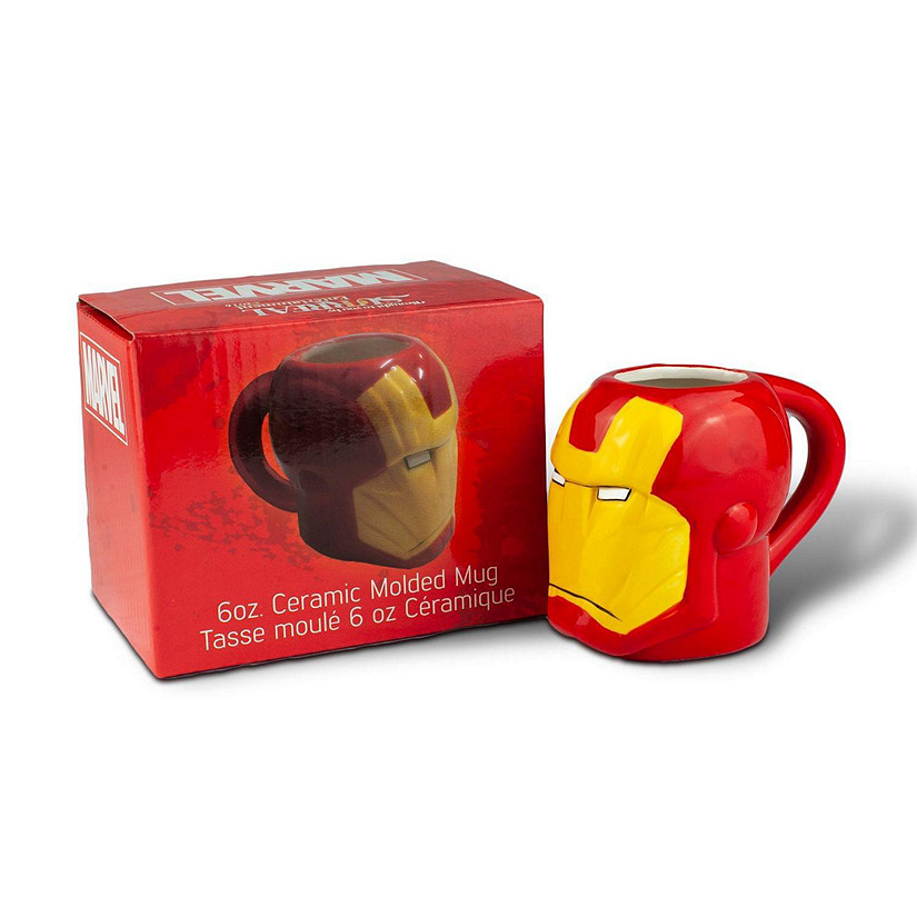Marvel Collectible  Marvel Iron Man Armored Head 3D Ceramic Mug  6 Ounces Image