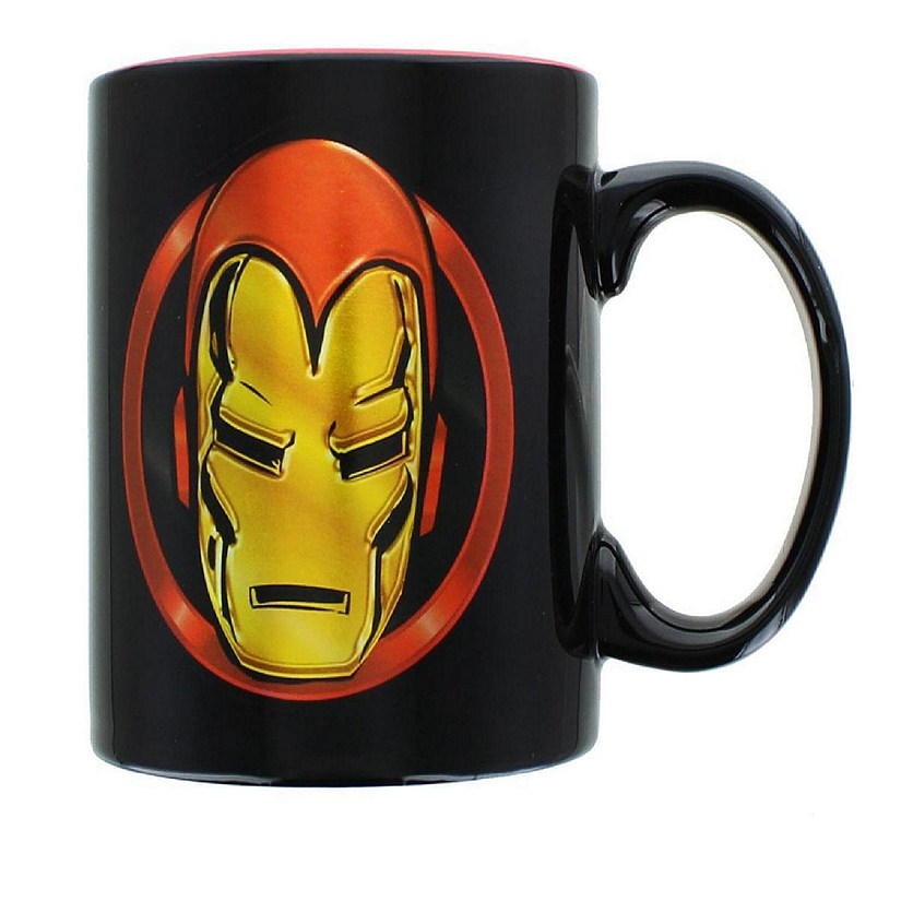 Marvel Iron Man 20oz Black Coffee Mug Image
