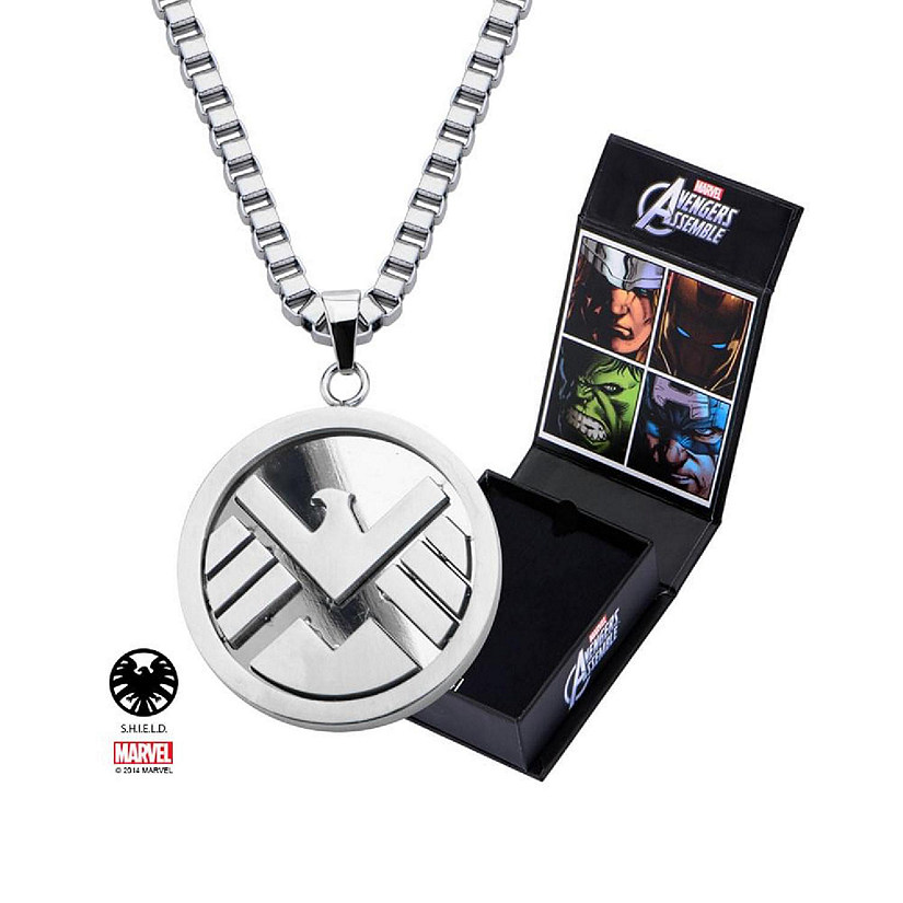 Marvel S.H.I.E.L.D. Stainless Steel 24" Chain Pendant Necklace Image