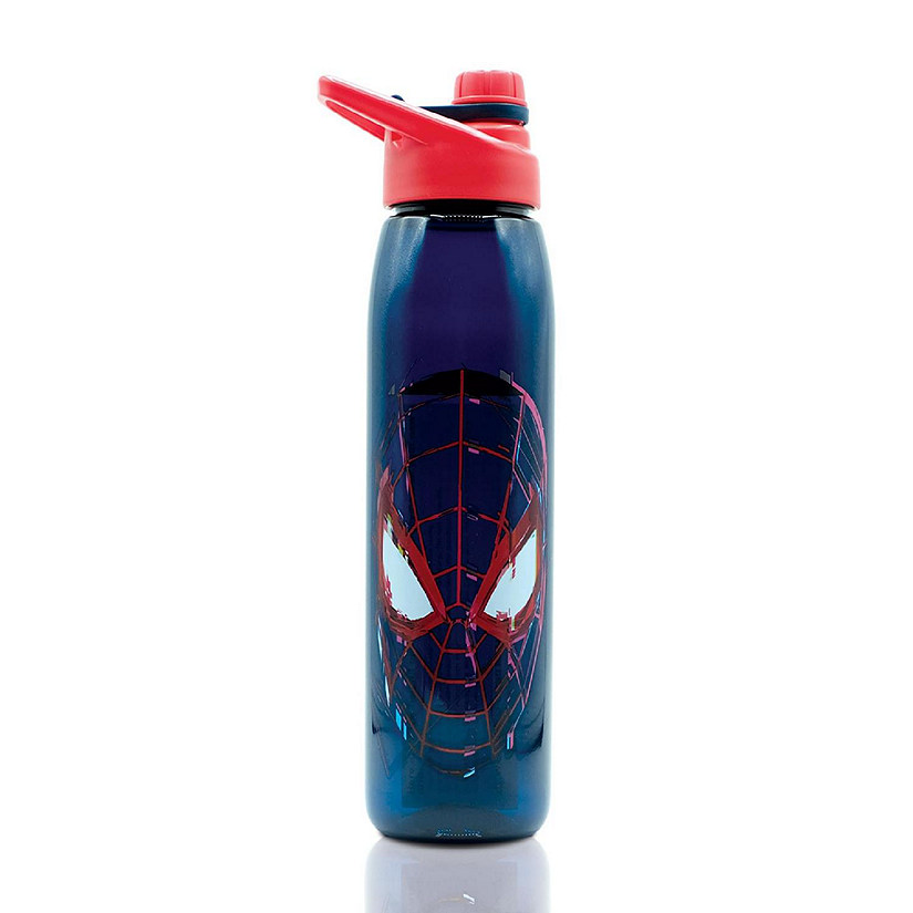Marvel Spider-Man Miles Morales Plastic Water Bottle  Holds 28 Ounces Image