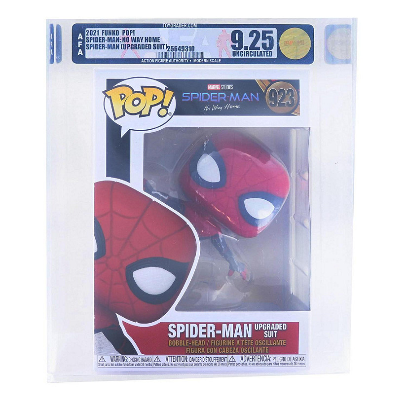 Marvel Spiderman No Way Home Funko POP  Spiderman Upgrade Suit  Rated AFA 9.25 Image