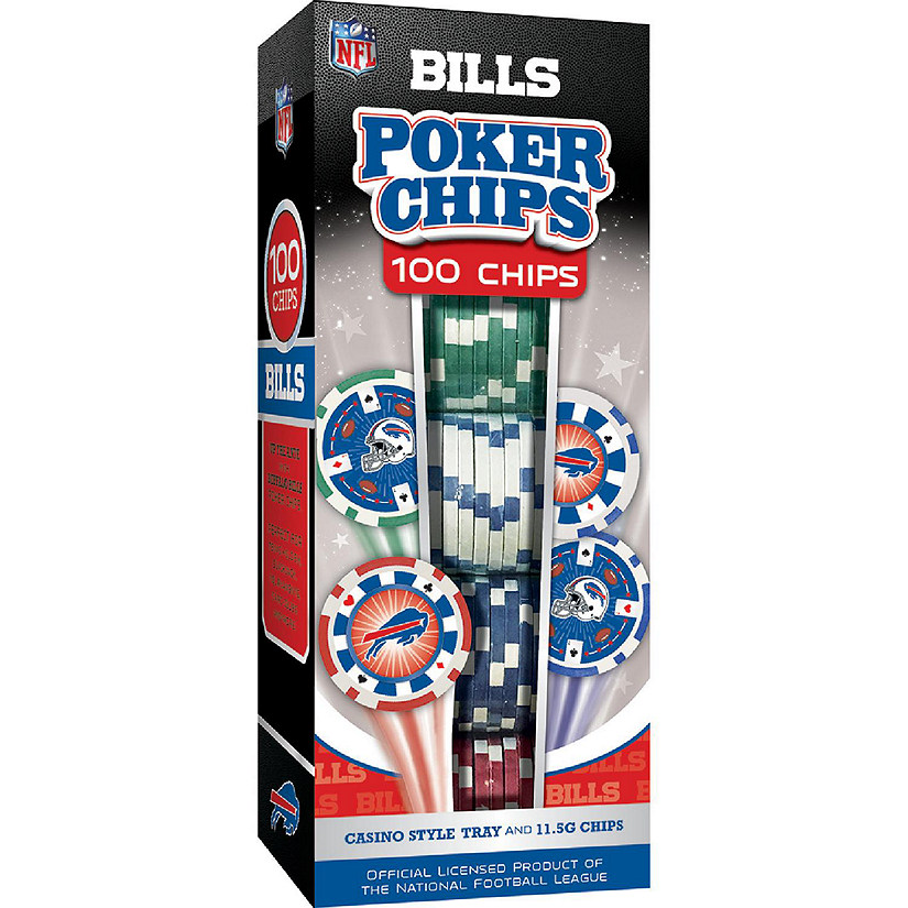 MasterPieces Buffalo Bills Poker Chips 100 Piece Image