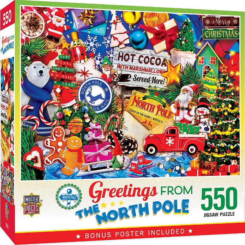 MasterPieces Greetings From The North Pole - 550 Piece Jigsaw Puzzle Image