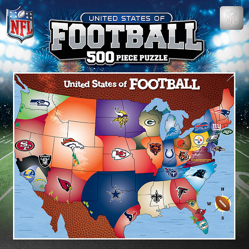 MasterPieces League Map 500 - NFL League Map 500Piece Puzzle Image