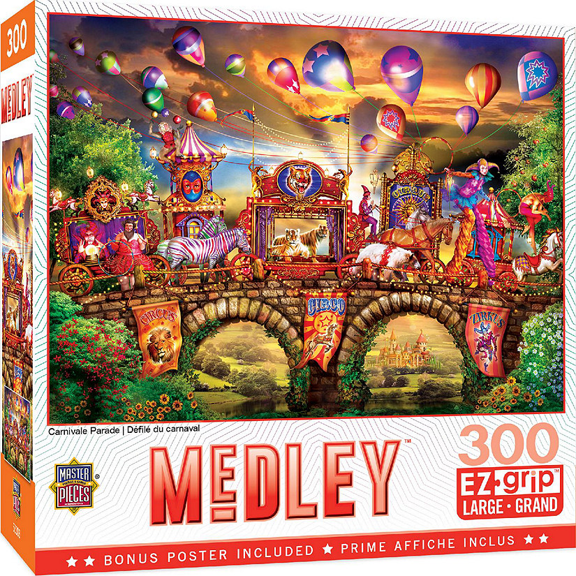MasterPieces Medley - Carnivale Parade 300 Piece EZ Grip Jigsaw Puzzle Image