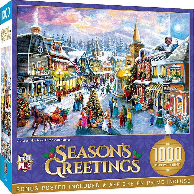 MasterPieces Season's Greetings - Victorian Holidays 1000 Piece Puzzle Image
