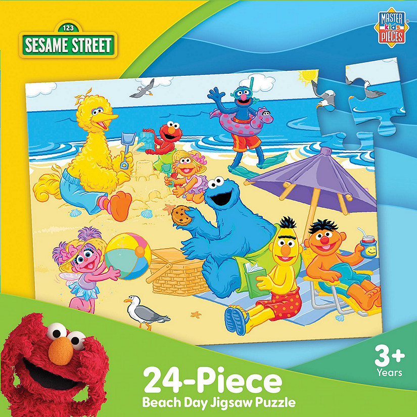 MasterPieces Sesame Street - Beach Day 24 Piece Jigsaw Puzzle Image