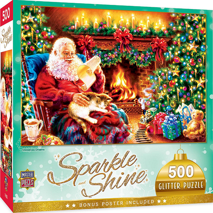 MasterPieces Sparkle & Shine - Christmas Dreams 500 Piece Glitter Puzzle Image