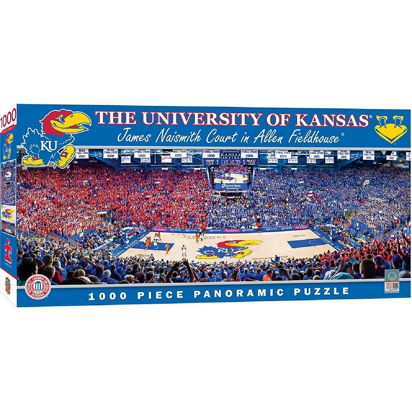 MasterPieces Sports Panoramic Puzzle - NCAA Kansas Jayhawks Basketball Image