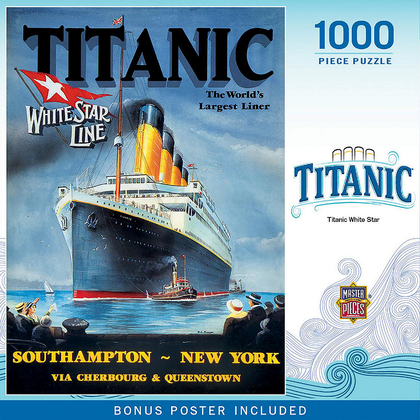 MasterPieces Titanic - White Star Line 1000 Piece Jigsaw Puzzle Image