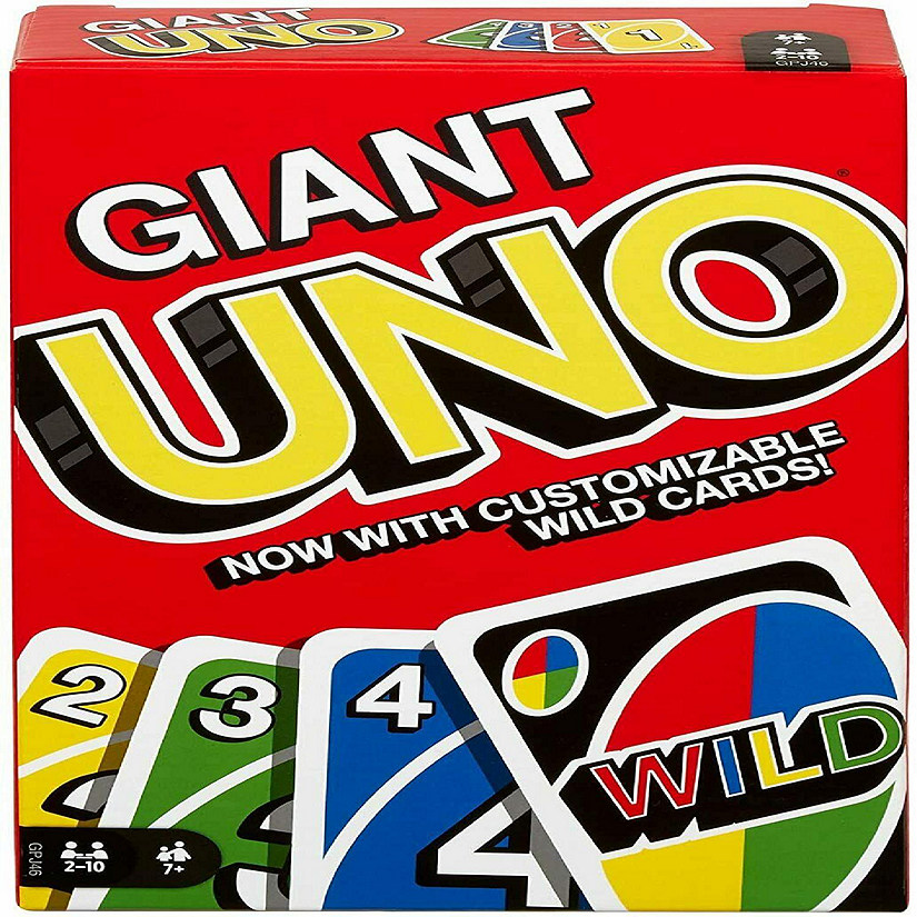 Mattel Games UNO Classic Giant Card Game GPJ46 Family Card Game Oversized Cards Image