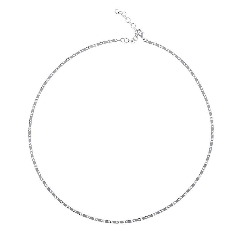 Maya's Grace Dainty Minimalist Choker Necklace Boho Jewelry - Silver Image