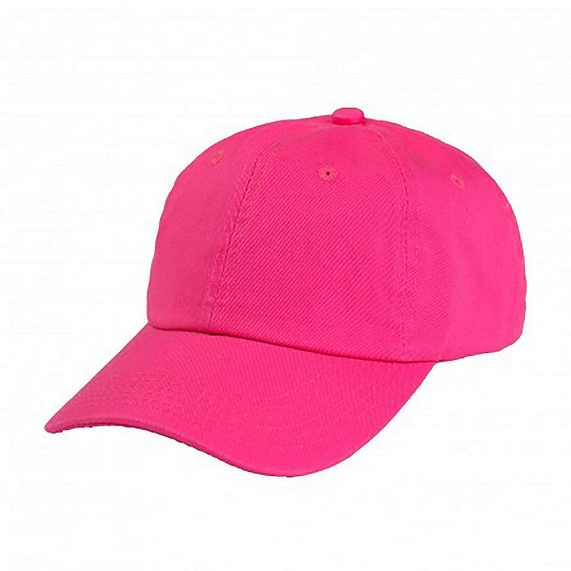 Mechaly Cotton Dad Hat Adjustable Cap (Hot Pink) Image