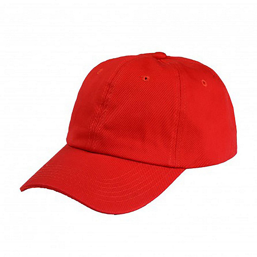 Mechaly Cotton Dad Hat Adjustable Cap (Red) Image