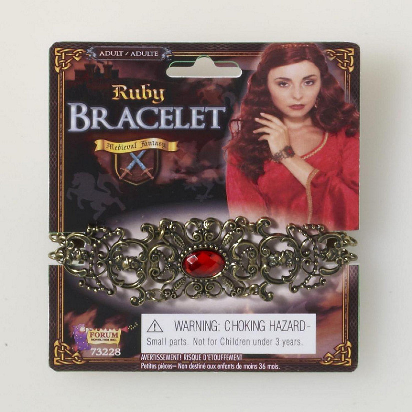 Medieval Fantasy Ruby Costume Bracelet Image