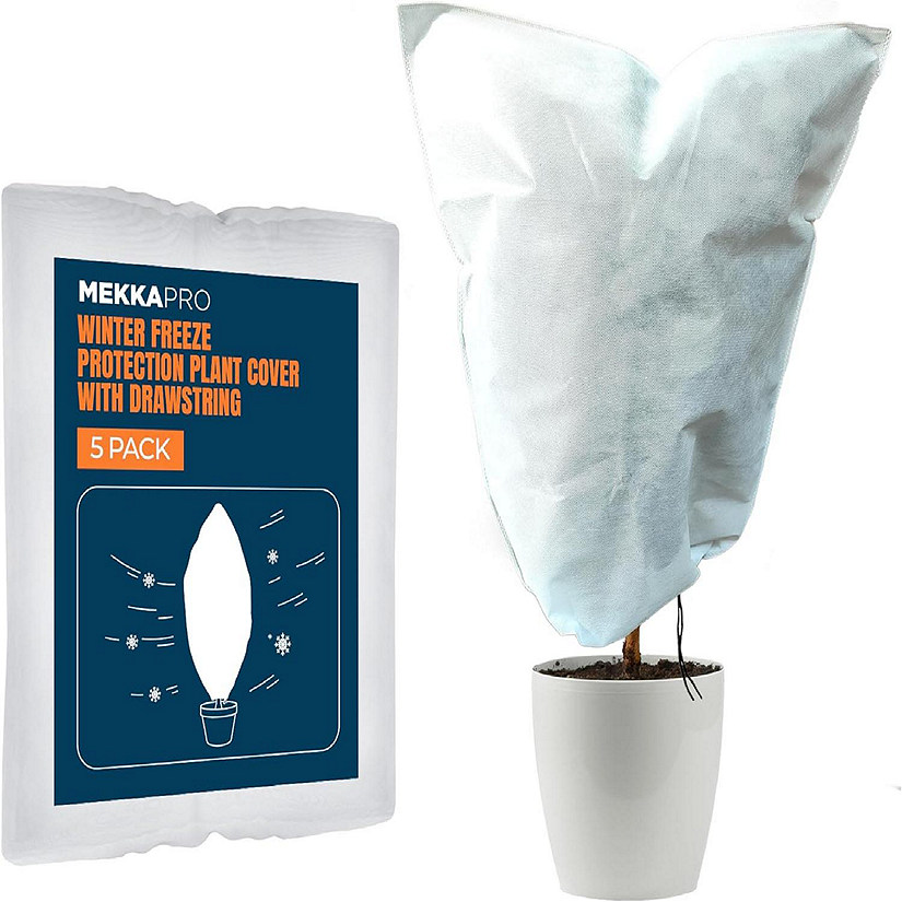 MEKKAPRO Plant Covers for Winter, Tree Covers Freeze Protection with Drawstring, UV Resistant Rose Bush and Shrub Cover for Winter, 70gsm, Up to -6 Celsius Image